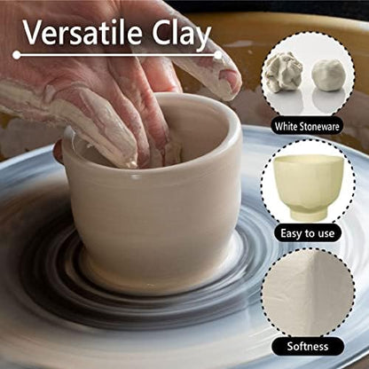 Old Potters Mid High Fire White Stoneware Clay for Pottery | Cone 6-10 | Ideal for Wheel Throwing, Hand Building, Sculpting | Great for All Skill Levels | Greenware Clay, 25 lbs. - Image 3