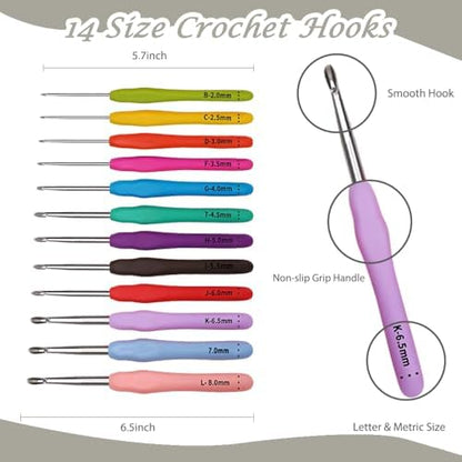 Yarniss Crochet Kit for Beginners,All Inclusive Crochet Set for Adults,Grey - Image 3
