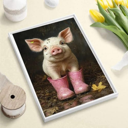 Pig Diamond Art Kits for Adults, Animals Diamond Painting Kits for Adults - Image 2