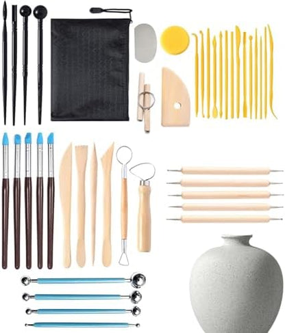 Pottery Tool Kit 42 Pieces Adults Pottery Kit Ceramic Making Set by Unknown
