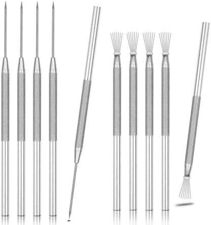 DIYOOHOMY 10 Pcs Clay Needle Tool Set, Metal Pin Polymer Air Dry Clay Sculpting Tools for Pottery Carving Scoring Dotting Modeling, Ceramic Detail DIY Craft Supplies - Image 7