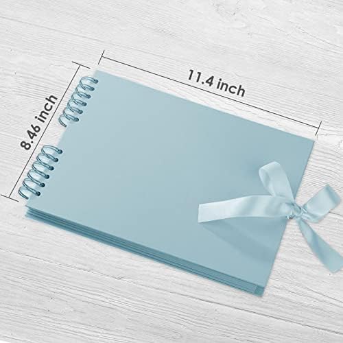 Gotideal 80 Pages Scrapbook Album with 10 Metallic Markers, Blue - Image 3