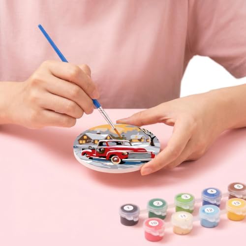 8 Pack All Season Paint by Numbers Kits Coasters with Holder Cork Pads - Image 7