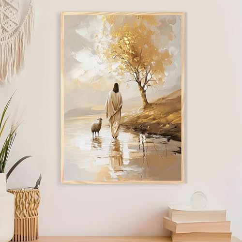 Jesus Paint by Numbers Kit for Adults Framed Canvas 12X16 in, Frameworkless - Image 4