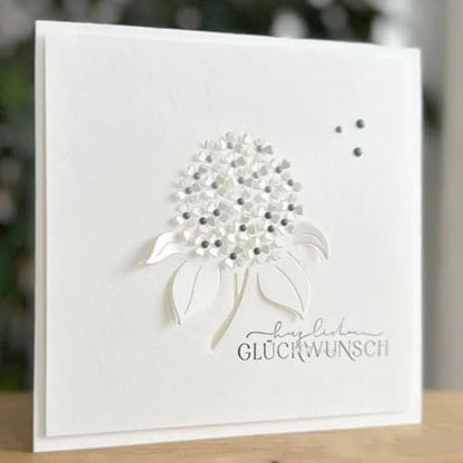 Scrapbooking Die-Cuts, Christmas Metal Cutting Dies for Card Making, Paper Craft Punch Template, Background Embossing Stencils, DIY Album Décor (Hydrangea-7.9x8.7cm) by FAWENUCY