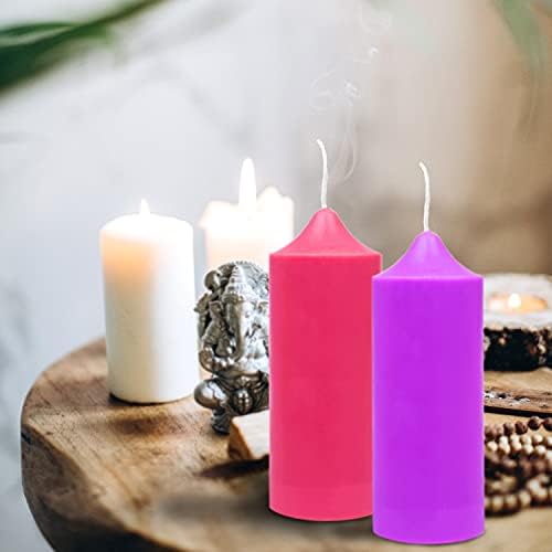 MILIVIXAY 2PCS Pillar Candle Mold -Height: 5.0inch,Diameter:2.0inch-30ft Long Wicks, 2pcs Wick Holders, a Mold Sealer and a Lead Wire Included as a Gift - Image 6