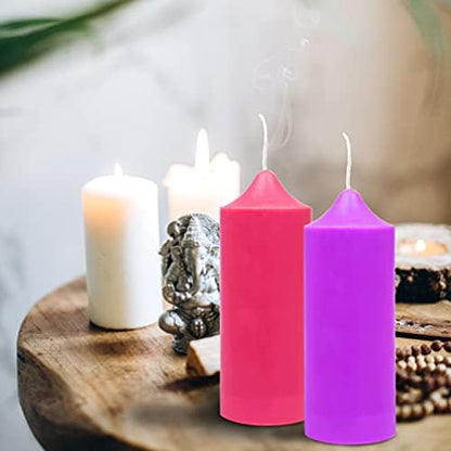 MILIVIXAY 2PCS Pillar Candle Mold -Height: 5.0inch,Diameter:2.0inch-30ft Long Wicks, 2pcs Wick Holders, a Mold Sealer and a Lead Wire Included as a Gift - Image 6