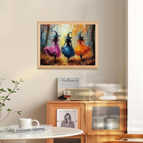 VIGEGU Witch Paint by Numbers Kit for Adults Beginner with Framed - Image 6