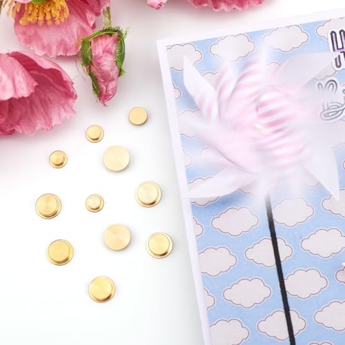 60PCS Mini Metal Rotating Bearings for DIY Handmade Crafts Paper Cards Scrapbooking DIY Greeting Cards 360°Rotation Smooth Spin Mechanism Spinner for Jewelry Making Nail Decoration(0.4inch&0.3inch) - Image 6