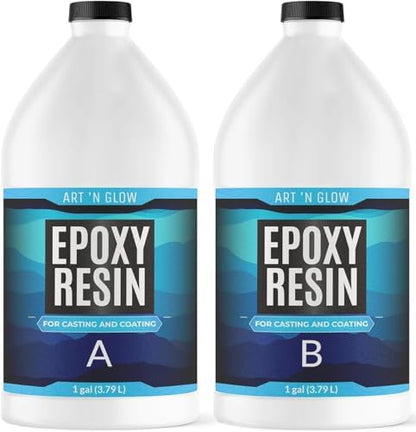 Crystal Clear Epoxy Resin 2 Gallon - Food Safe, UV Resistant, Bubble Free by ArtNGlow