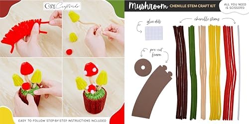 WeVeel Cozy Craftworks Chenille Stem Craft Kit (Plants) - Image 5
