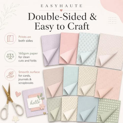 Geometric Patterned Paper Pad 6x6 Double Sided, Pastel Decorative Paper Pack - Craft Cardstock & Scrapbooking Supplies for Card Making, Junk Journal Ephemera, Mini Albums, 24 Sheets - Image 5