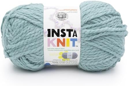 Lion Brand Yarn InstaKnit Beginner Yarn for Knitting, Beach Please, 1 Pack by LionBrandYarn