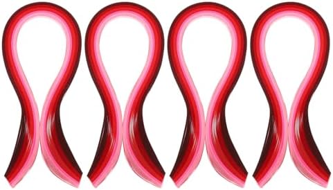 PATIKIL 390 x 7mm Rainbow Quilling Strips Paper,400 Pcs Origami Paper Quilling Strip for Art DIY Hand Craft Christmas, Gradient Red by PATIKIL