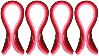 PATIKIL 390 x 7mm Rainbow Quilling Strips Paper,400 Pcs Origami Paper Quilling Strip for Art DIY Hand Craft Christmas, Gradient Red by PATIKIL