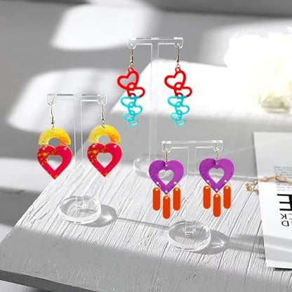 4 PCS Earring Resin Molds Multi Layer for DIY Pendant Keychain Earrings - Image 6