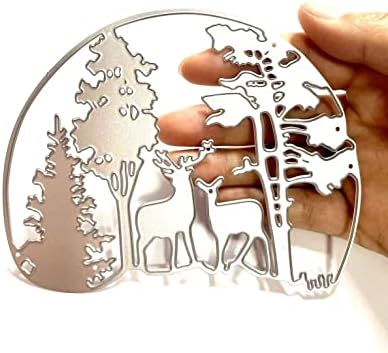 Scrapbooking Die-Cuts, Christmas Metal Cutting Dies for Card Making, Paper Craft Punch Template, Background Embossing Stencils, DIY Album Décor (Christmas Tree Deer-12.5x10cm) - Image 6
