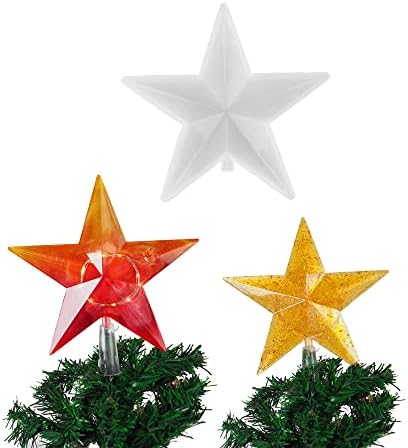 Star Silicone Resin Molds, Christmas Tree Topper Star Crystal Epoxy Resin Molds, DIY Crafts Making Christmas Ornaments Decorations (Glossy-Large) by KuAoyoja