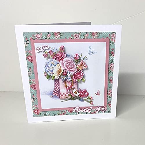 Katy Sue Designs Floral Collection 3D Die-Cut Decoupage Sheets for Card Making. A Pack of 12 Sheets of Floral-Themed Die Cuts for Card Making Supplies or Scrapbooking - Image 6