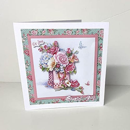 Katy Sue Designs Floral Collection 3D Die-Cut Decoupage Sheets for Card Making. A Pack of 12 Sheets of Floral-Themed Die Cuts for Card Making Supplies or Scrapbooking - Image 6