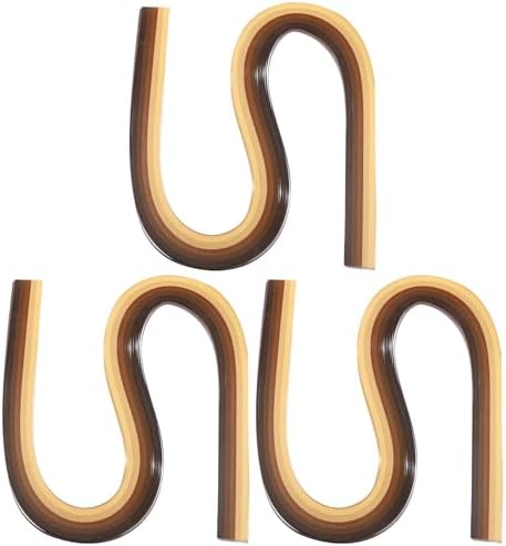 PATIKIL 540 x 5mm Rainbow Quilling Strips Paper,360 Pcs Origami Paper Quilling Strip for Art DIY Hand Craft Christmas, Gradient Brown by PATIKIL