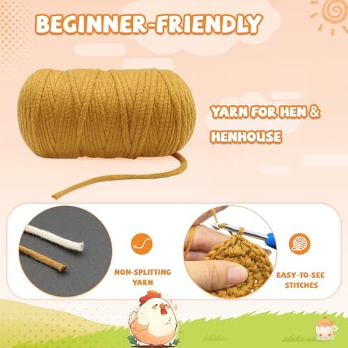 SGIBYN Crochet Kit for Beginners, Chicken Animals Amigurumi Set with Video - Image 5