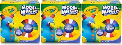 Crayola Model Magic Deluxe Variety Pack (14ct), Kids Air Dry Clay, 7oz, Bulk Modeling Clay Alternative, Gift for Kids, Ages 4+ (Pack of 3) by Crayola