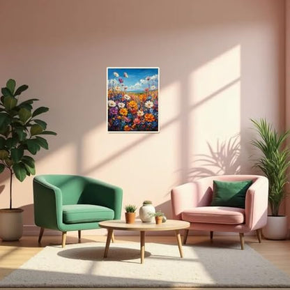 Flowers Paint by Numbers Kit for Adults Beginner Floral Oil Painting Kit Adult Paint by Number Kits on Canvas Wildflower DIY Painting for Beginners Art by Numbers for Gifts Home Wall Decor 16x20 Inch - Image 5
