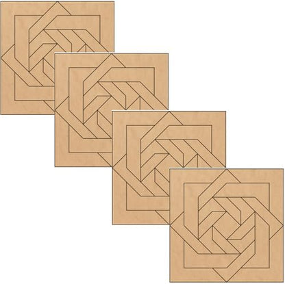 Barn Quilt Kit to Paint, Slip Knot, 3 in, Farmhouse Wall Art DIY by AVTRBoutique
