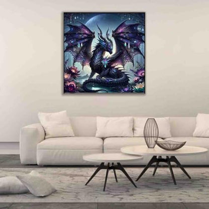 DYAIANGMU Dragon Stamped Cross Stitch Kit for Adults 13.7x13.7 inches - Image 3