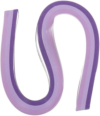 PATIKIL 120pcs Rainbow Quilling Strips Paper 3/16"(5mm) 21" Origami Paper Quilling Strip for Art DIY Hand Craft Christmas, Gradient Purple by PATIKIL