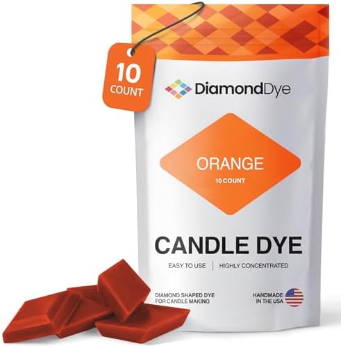 Orange Candle Dye Chips, Soy & Paraffin Candle Making, 10 Pack by Reddig-globyDiamondDye