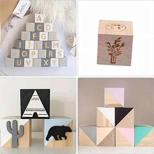 Wood Blocks for Crafts, Large Unfinished Wood Cubes, 3 Inch Natural Wooden Blocks, Pack of 2 Pine Square Blocks for Arts and Crafts and DIY Projects - Image 5