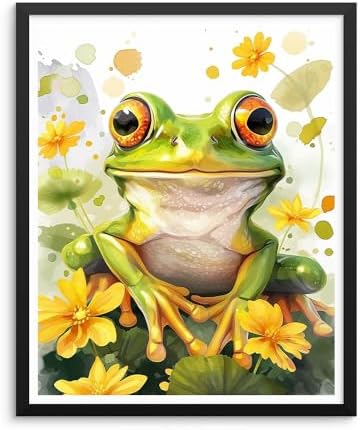 Natuyalo Paint by Numbers for Adults Beginner, Frog Acrylic Easy Paint by Numbers Kits Animal Craft Kits for Adults Suitable for Home Wall Decoration Flameless 16x20 Inch - Image 2