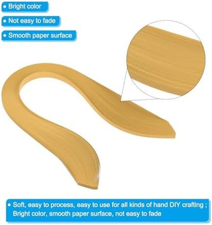 PATIKIL Quilling Strips Paper 600pcs 5mm 39cm Origami Paper Quilling Kits for Art DIY Hand Craft Christmas, Light Brown - Image 3