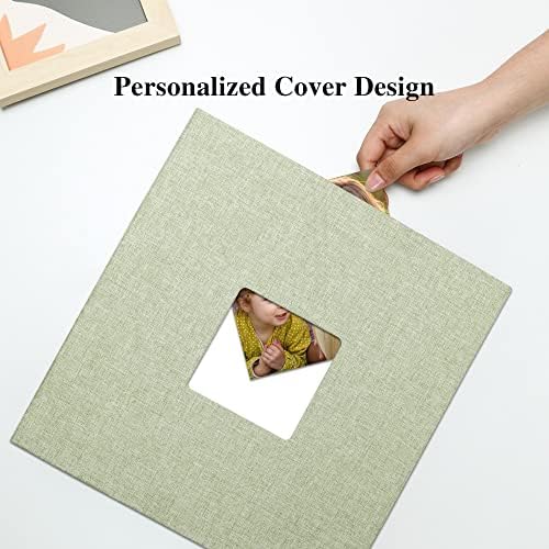 Vienrose Large Photo Album Self Adhesive for 4x6 8x10 Pictures Linen Scrapbook Album DIY 40 Blank Pages with A Metallic Pen - Image 2