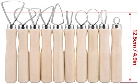 Akozon Pottery Tools Clay Sculpture Tool Set JR2-10/ 10Pcs DIY Wax Carving Pottery Shapers Tools Clay Sculpting Tools Set Accessories - Image 6