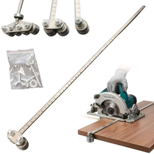 Positioning Calipers for Precise Measurements & Easy Wood Cutting, Stainless Steel Precision Cutting Guide for Circular Saws, Adjustable Guide Rail, Positioning Calipers for Circular Skill Hand Saw by Unknown