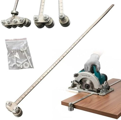 Positioning Calipers for Precise Measurements & Easy Wood Cutting, Stainless Steel Precision Cutting Guide for Circular Saws, Adjustable Guide Rail, Positioning Calipers for Circular Skill Hand Saw by Unknown