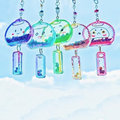 FUNSHOWCASE Wind Chimes Resin Shaker Molds Set Keychain Charms Pack of 68 Epoxy Silicone Trays Precision Tip Applicator Bottle Kit Bundle - Image 5