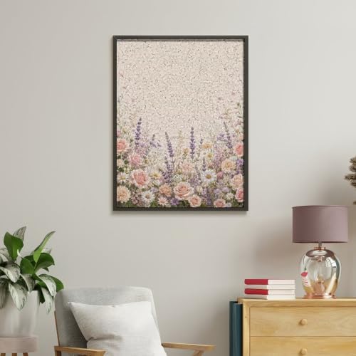 Paint by Numbers Kit for Adults Beginner Art Decor Cream Rose Meadow - Image 4