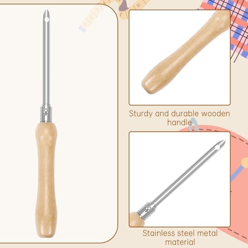 AUGSUN 22Pcs Punch Needle Kit with Wooden Handle for Embroidery - Image 3