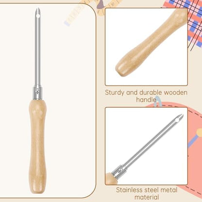 AUGSUN 22Pcs Punch Needle Kit with Wooden Handle for Embroidery - Image 3