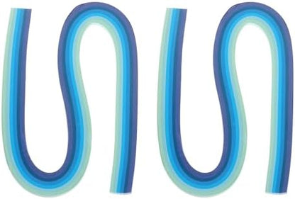 PATIKIL 240pcs Rainbow Quilling Strips Paper 3/16"(5mm) 21"(53cm) Origami Paper Quilling Strip for Art DIY Craft Christmas, Blue by PATIKIL