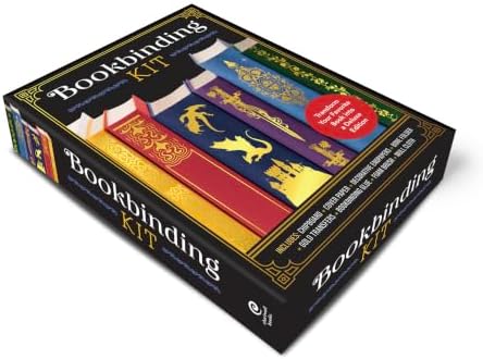 Bookbinding Kit: Transform Your Favorite Book into a Deluxe Edition - Includes: Chipboard, Cover Paper, Decorative Endpapers, Bone Folder, Gold Transfers, Bookbinding Glue, Foam Brush, Mull Cloth - Image 7