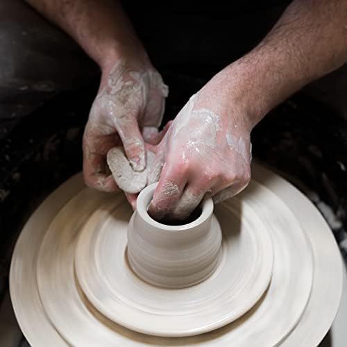 Deouss Mid High Fire White Stoneware Clay for Pottery; Cone 5-7;Ideal for Wheel Throwing,Hand Building,Sculpting;Great for All Skill Levels;Whiteware Pottery Clay Fires White;50 lbs - Image 4