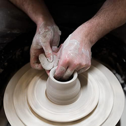Deouss Mid High Fire White Stoneware Clay for Pottery; Cone 5-7;Ideal for Wheel Throwing,Hand Building,Sculpting;Great for All Skill Levels;Whiteware Pottery Clay Fires White;50 lbs - Image 4