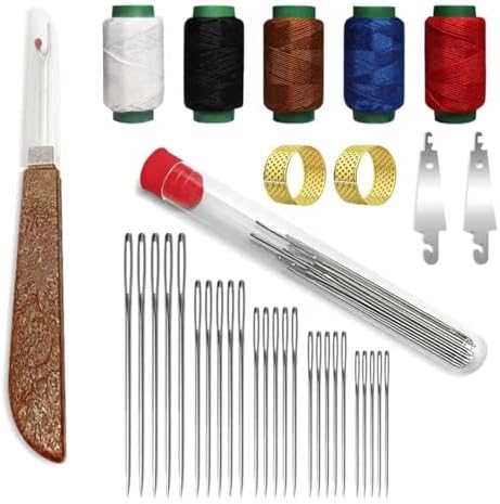 HESUSLA 36-Piece Sewing Kit with Sewing Machine | Complete Sewing Supplies for Beginners & Adults, Includes Portable Sewing Machine, Thread, Pins, Needles, Measuring Tape for Household Repair & Craft by Unknown