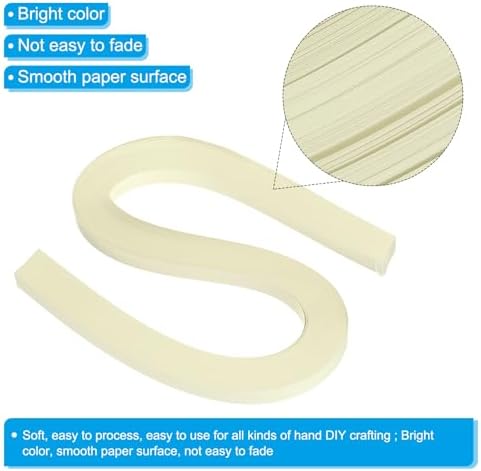 PATIKIL 120pcs Quilling Strips Paper 3/8"(10mm) 21"(54cm) Origami Paper Quilling Strip for Art DIY Hand Craft Christmas, Light Beige - Image 3