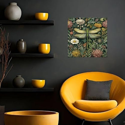 Framed Paint by Numbers Kit for Adults Beginner & Kids Ages 8-12 Dragonfly Adult Paint by Number Kits on Canvas with Easel Flower Painting by Numbers for Adults with Frame DIY Painting Kits 8x8 Inch - Image 3